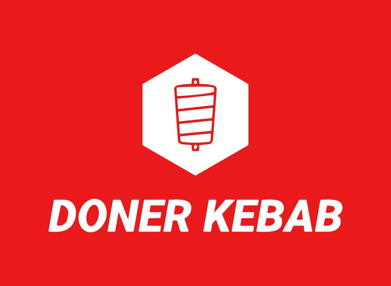 Shawarma logo for restaurants and markets. Doner kebab logo template. vector
