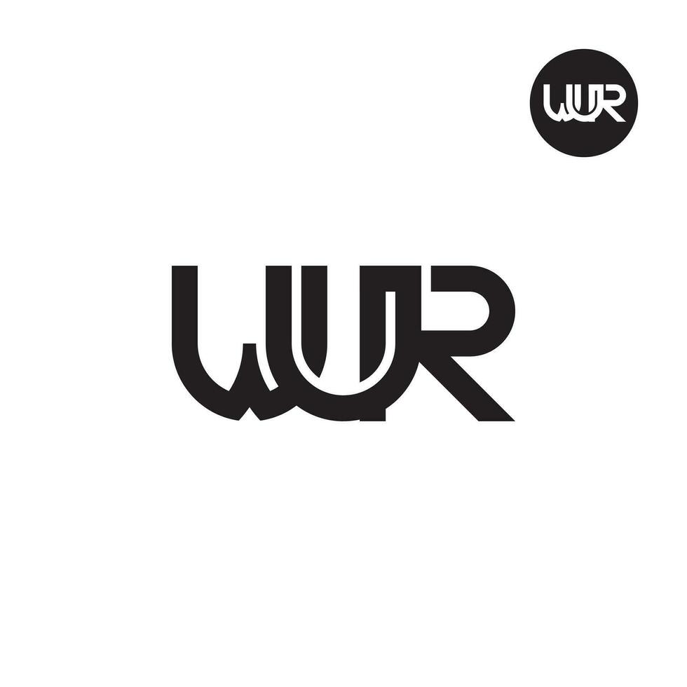 letra wur monograma logo diseño vector