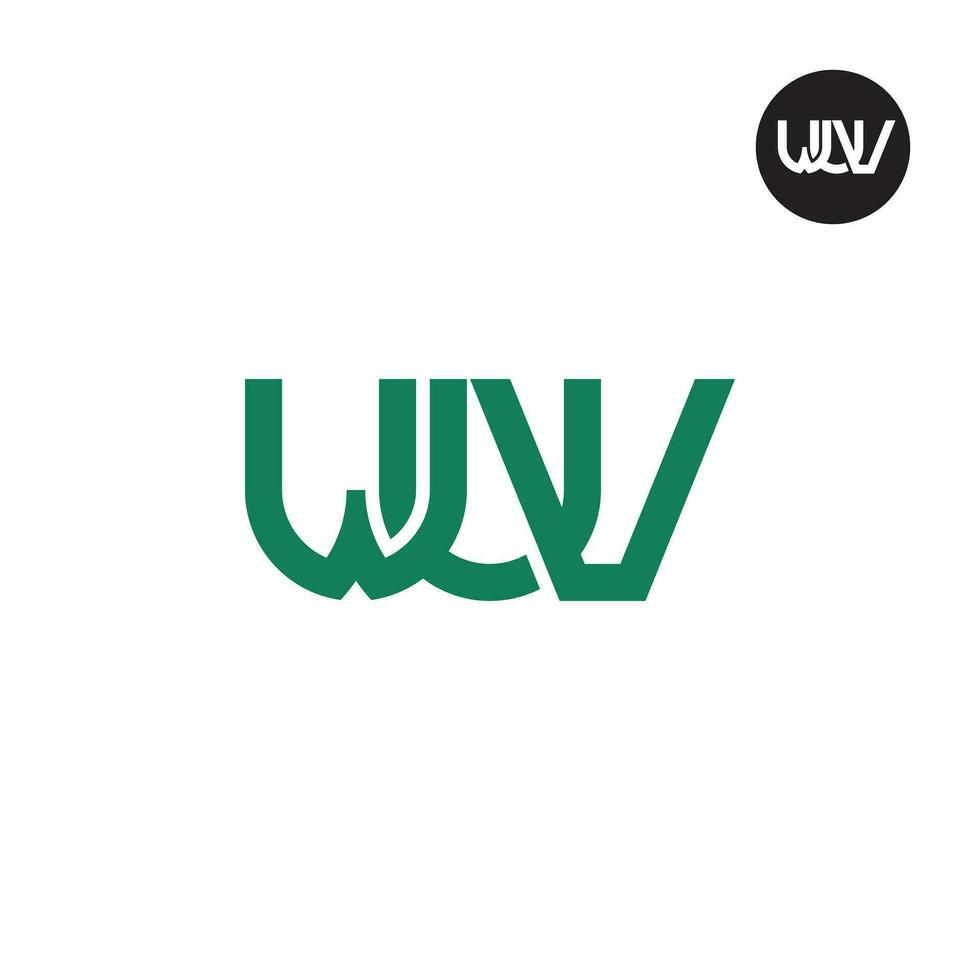 letra wuv monograma logo diseño vector