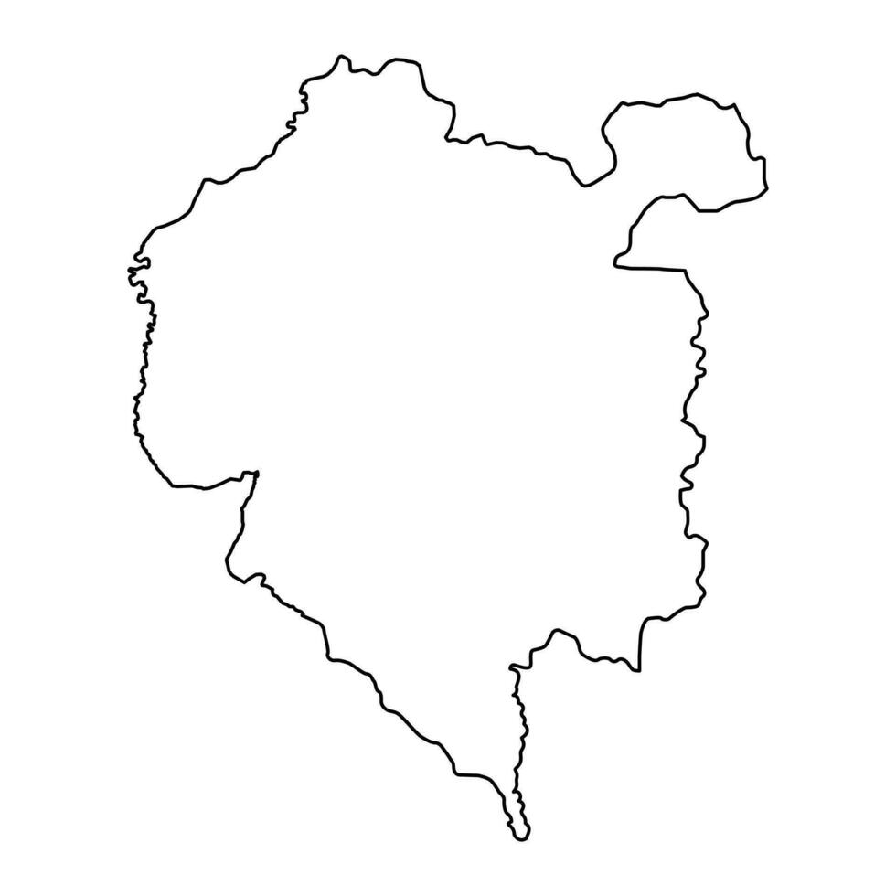 Denguele district map, administrative division of Ivory Coast. Vector illustration.