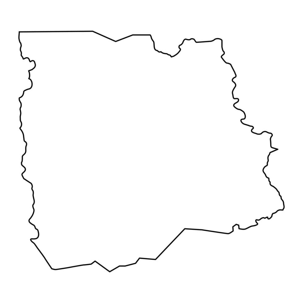 Sassandra Marahoue district map, administrative division of Ivory Coast. Vector illustration.