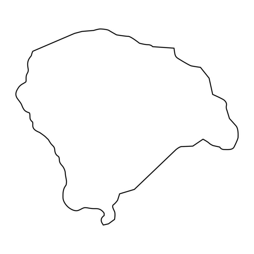 Yamoussoukro map, administrative division of Ivory Coast. Vector illustration.