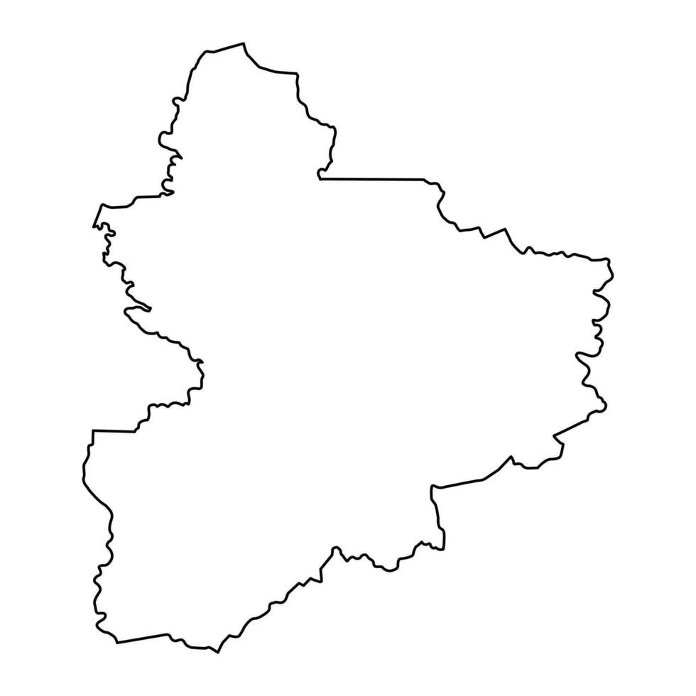 Vallee du Bandama district map, administrative division of Ivory Coast. Vector illustration.