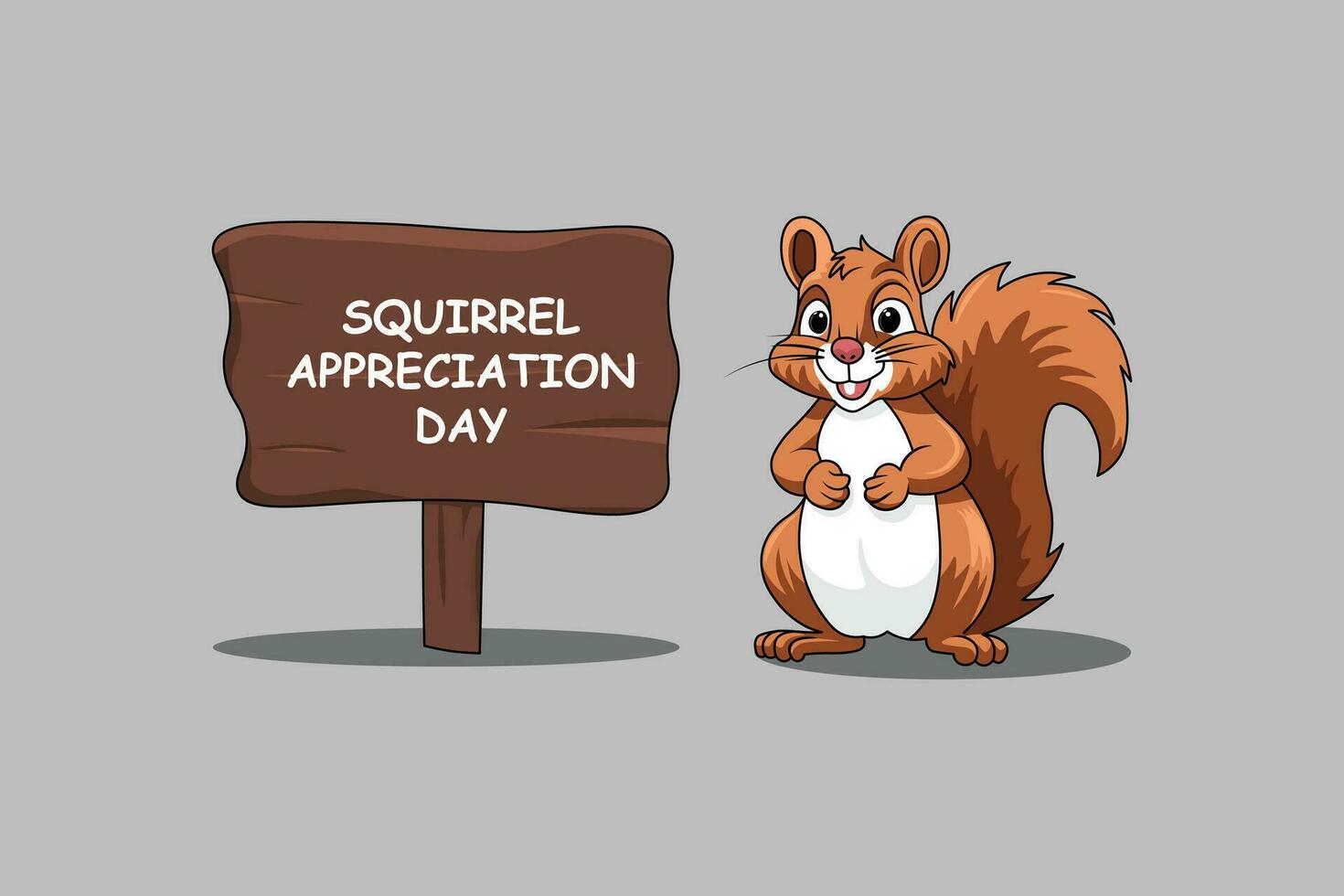 Squirrel Appreciation Day background. vector