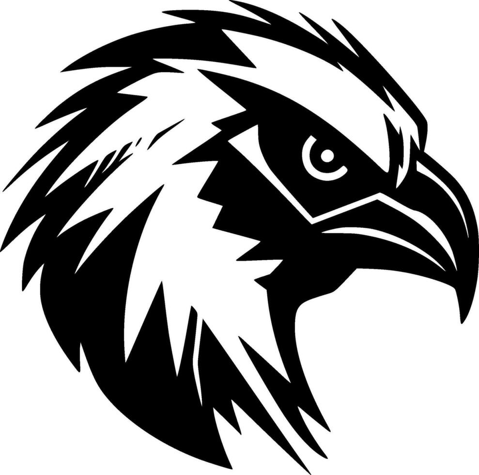 Parrot, Black and White Vector illustration