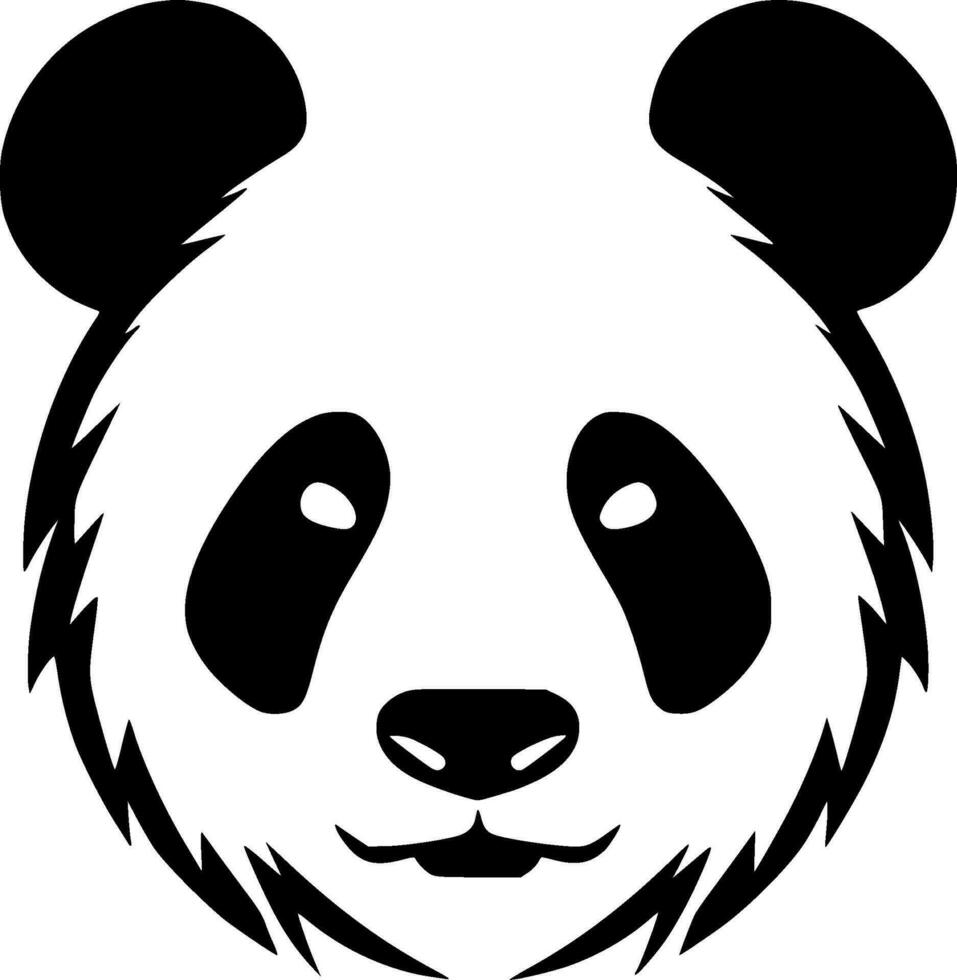 Panda, Minimalist and Simple Silhouette - Vector illustration