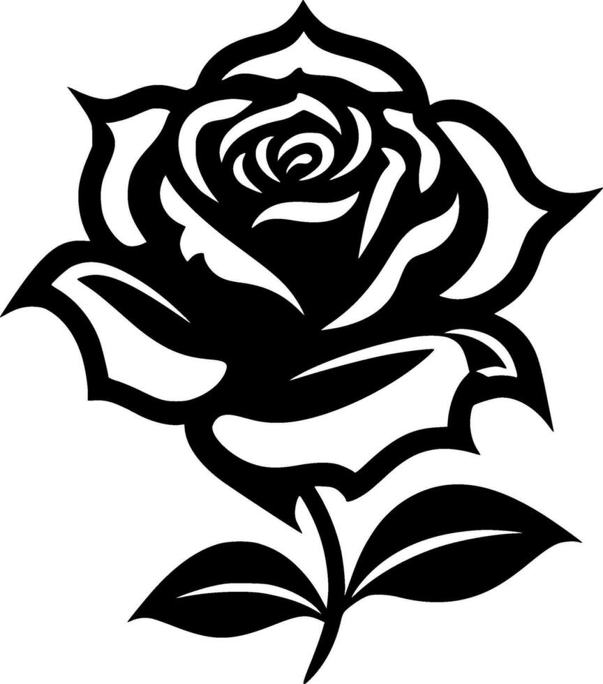 Rose - High Quality Vector Logo - Vector illustration ideal for T-shirt graphic