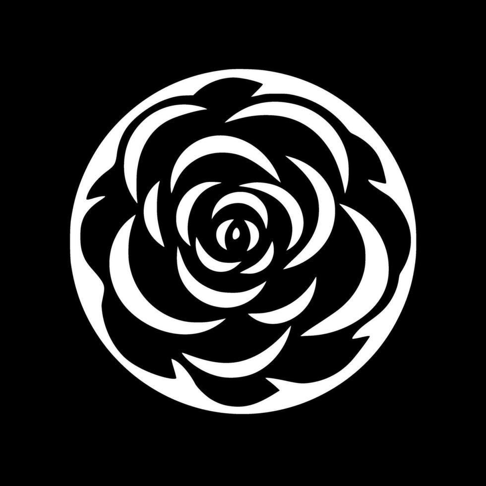 Rose - Minimalist and Flat Logo - Vector illustration