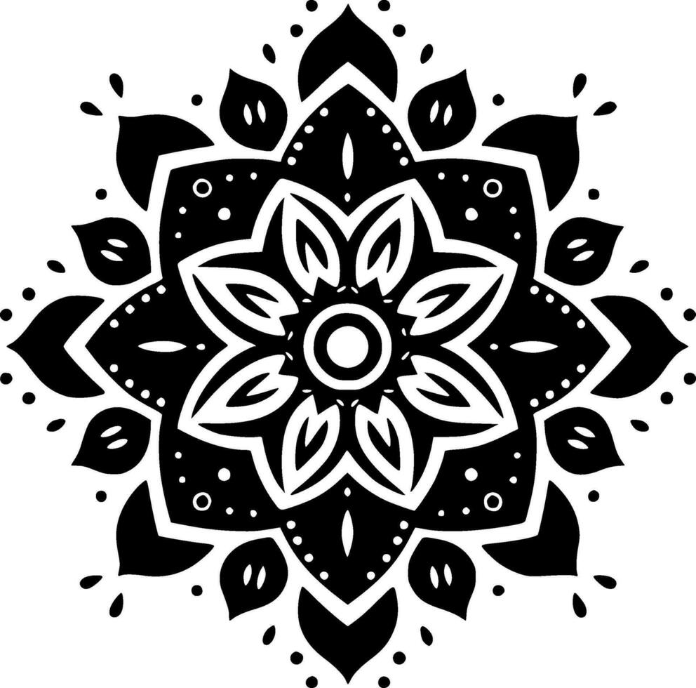 Mandala - Minimalist and Flat Logo - Vector illustration