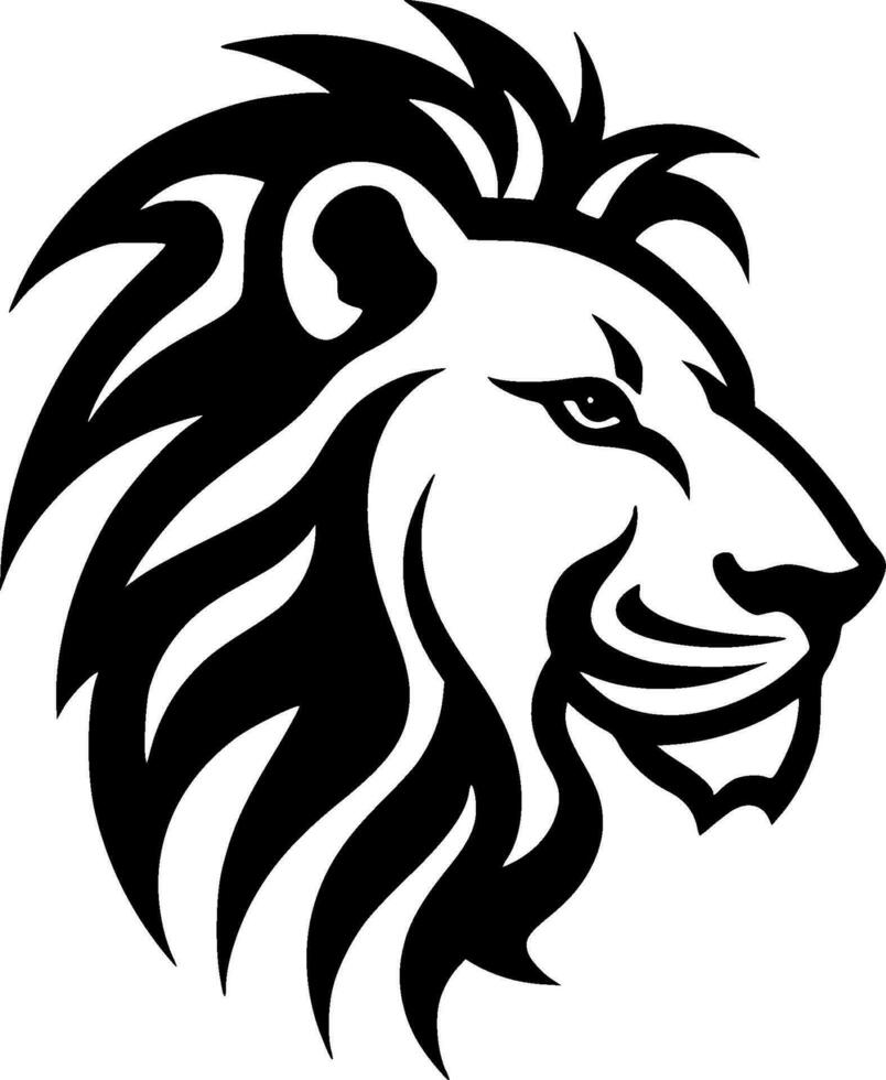 Lion, Minimalist and Simple Silhouette - Vector illustration