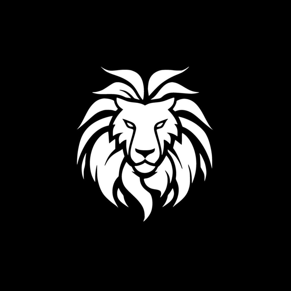 león - minimalista y plano logo - vector ilustración