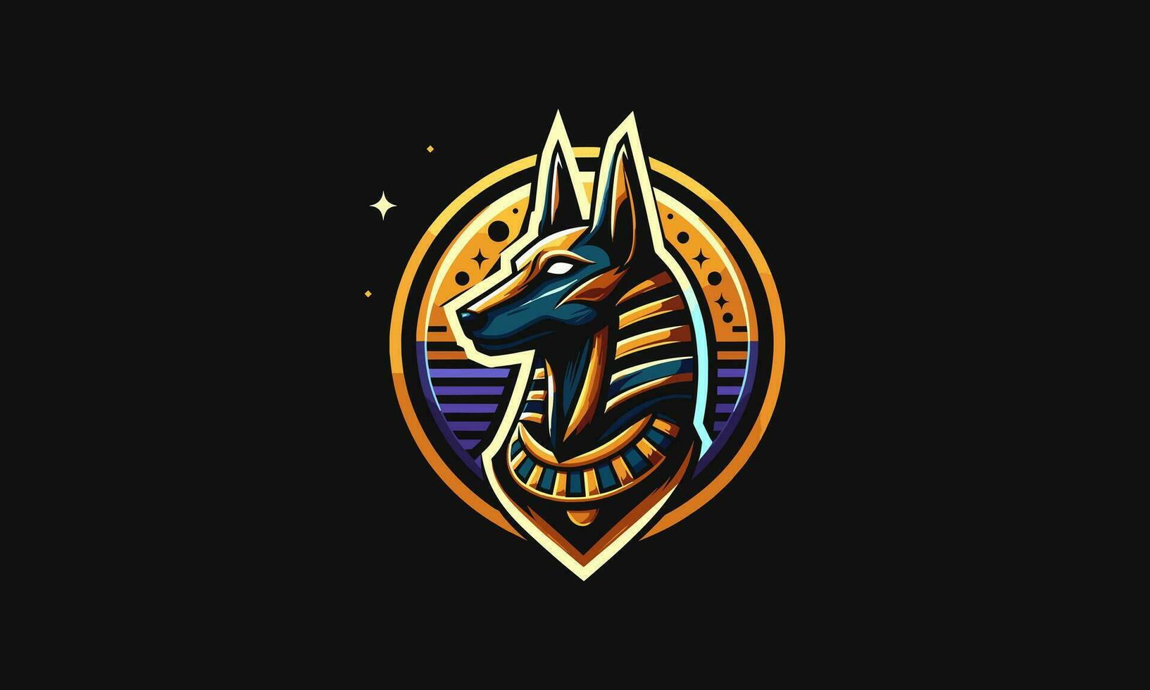 head anubis vector illustration mascot design