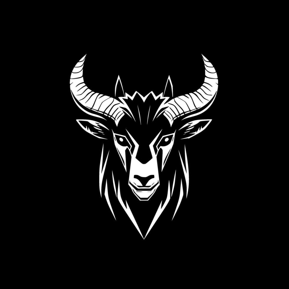 Goat, Minimalist and Simple Silhouette - Vector illustration