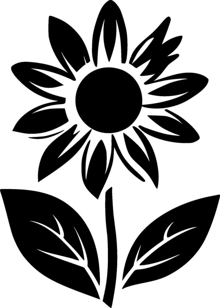 Flower - Minimalist and Flat Logo - Vector illustration