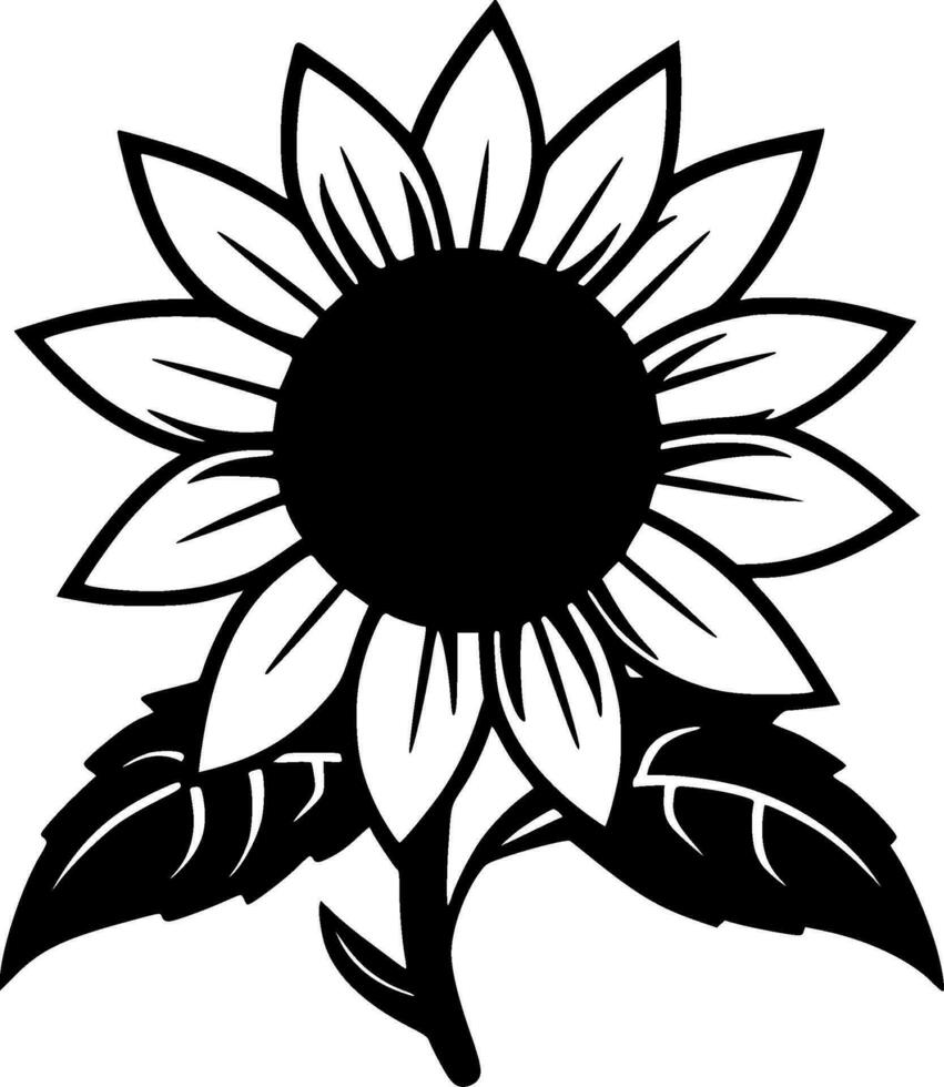 flor, minimalista y sencillo silueta - vector ilustración