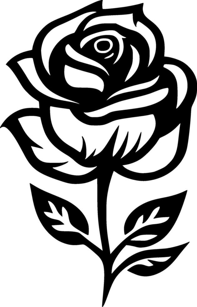 Flower, Minimalist and Simple Silhouette - Vector illustration