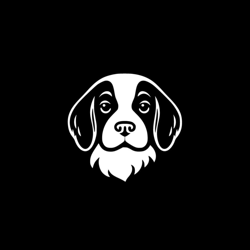 perro, negro y blanco vector ilustración