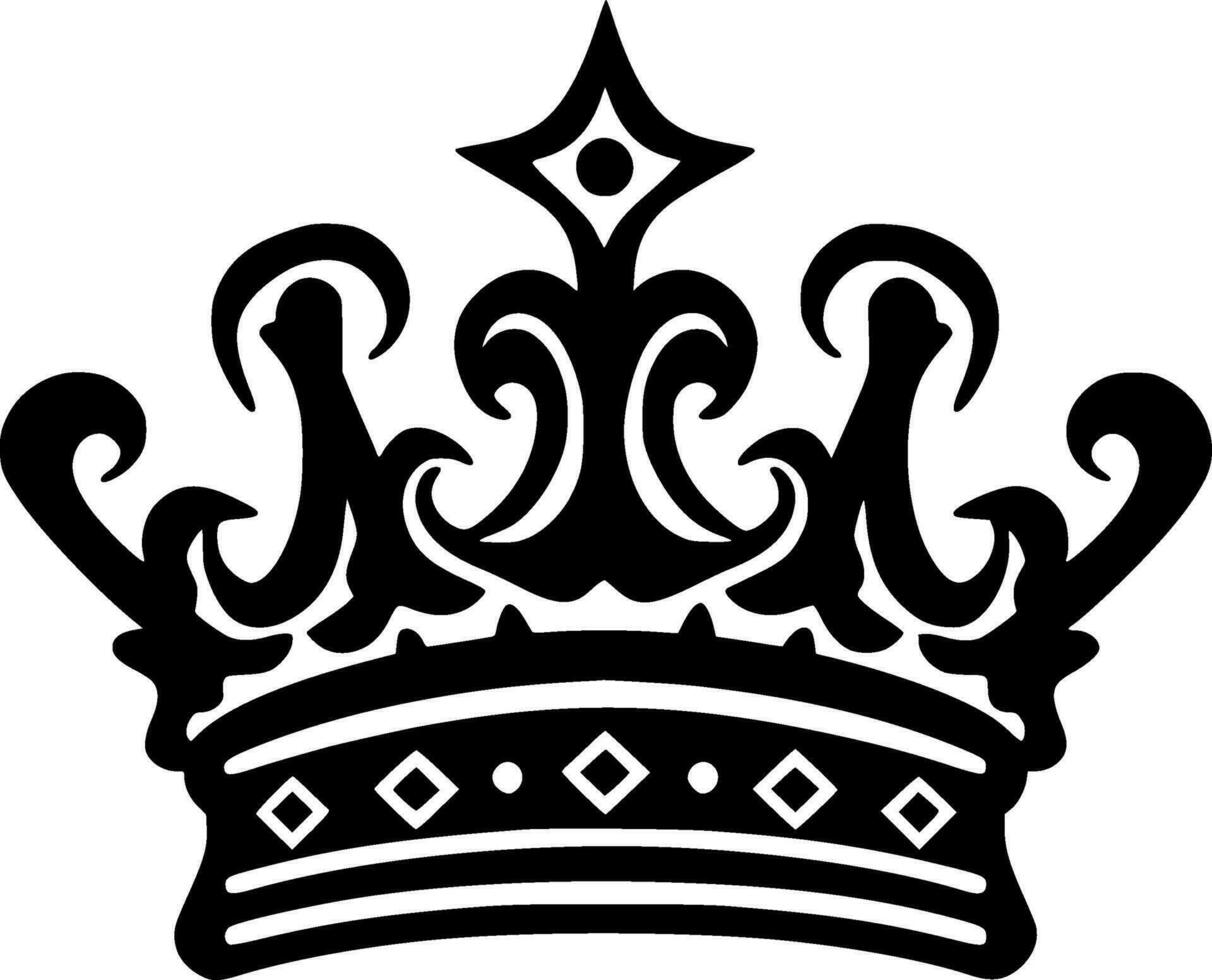 Crown, Minimalist and Simple Silhouette - Vector illustration