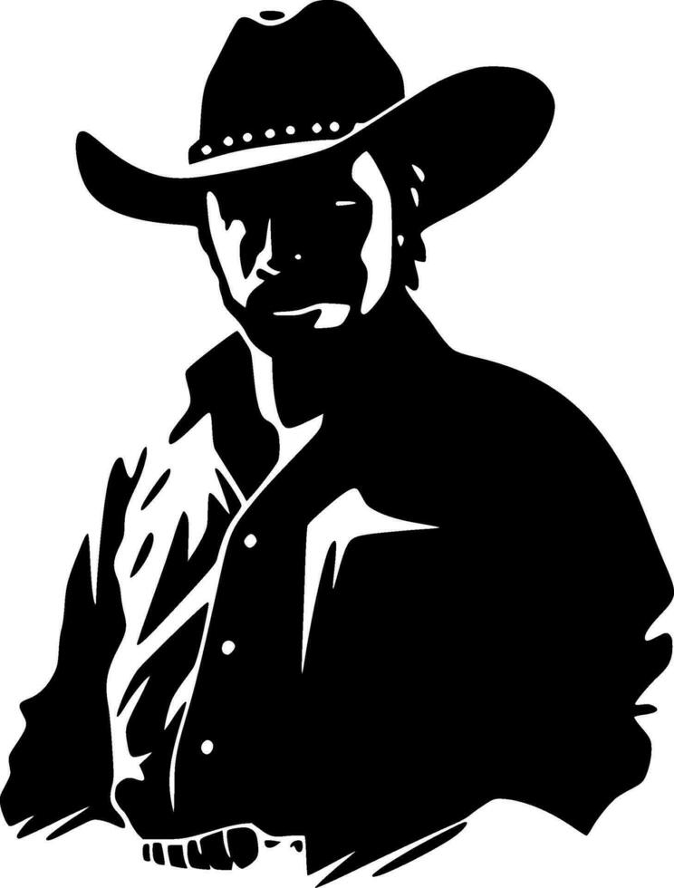 Cowboy, Minimalist and Simple Silhouette - Vector illustration