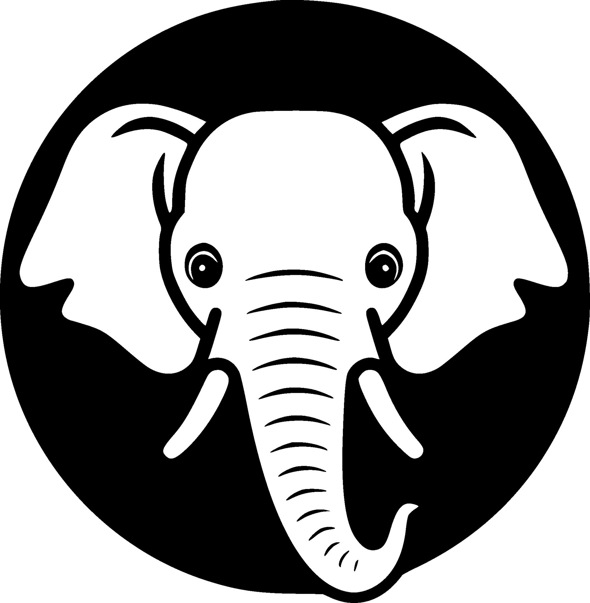 Elephant, Black and White Vector illustration 35838056 Vector Art at