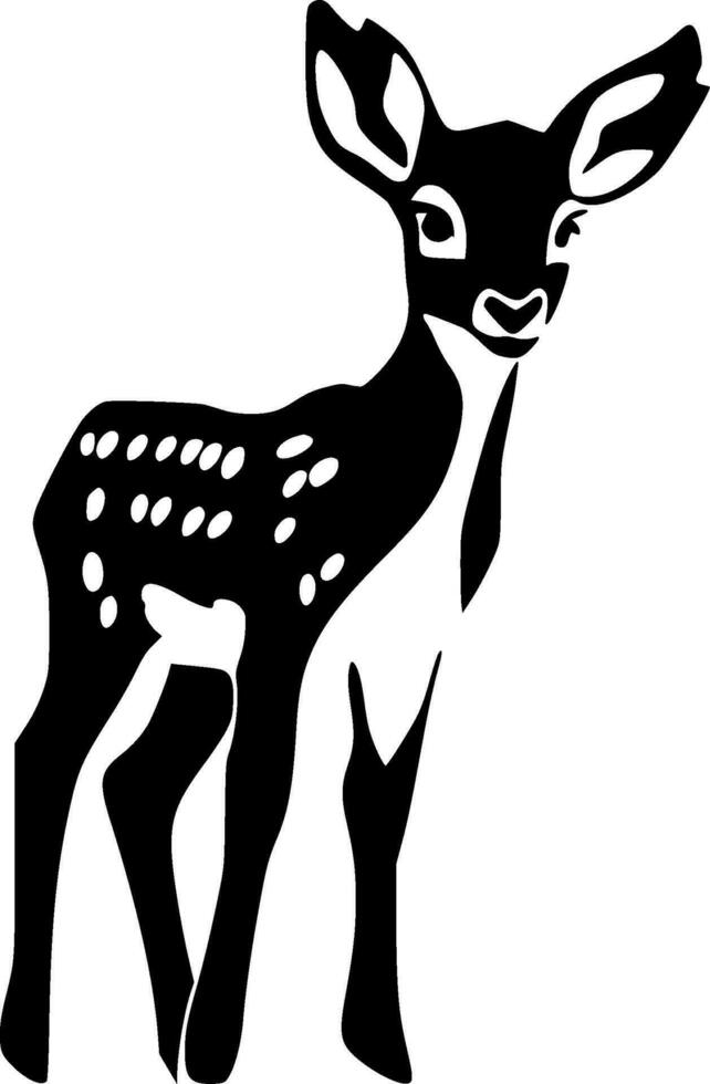 Dear, Black and White Vector illustration
