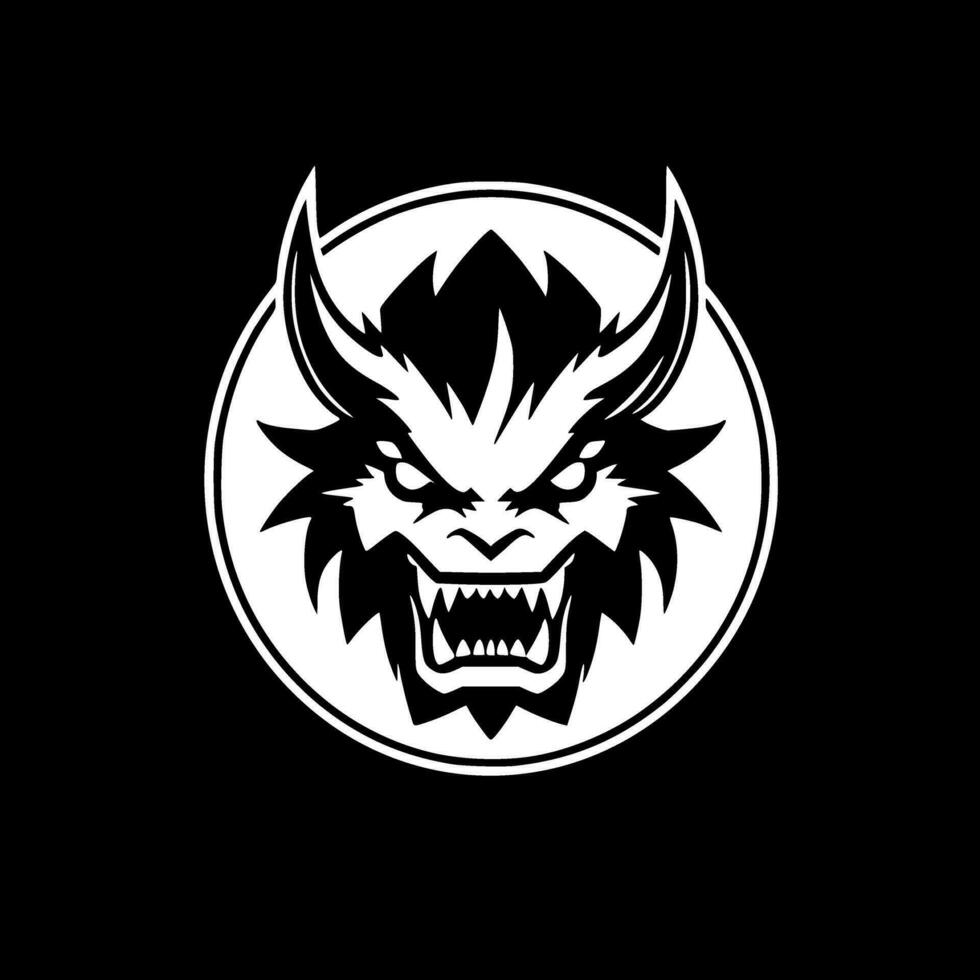 Beast - Black and White Isolated Icon - Vector illustration