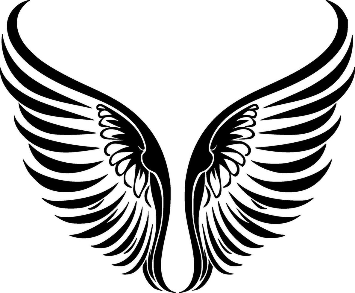 Angel Wings - Minimalist and Flat Logo - Vector illustration