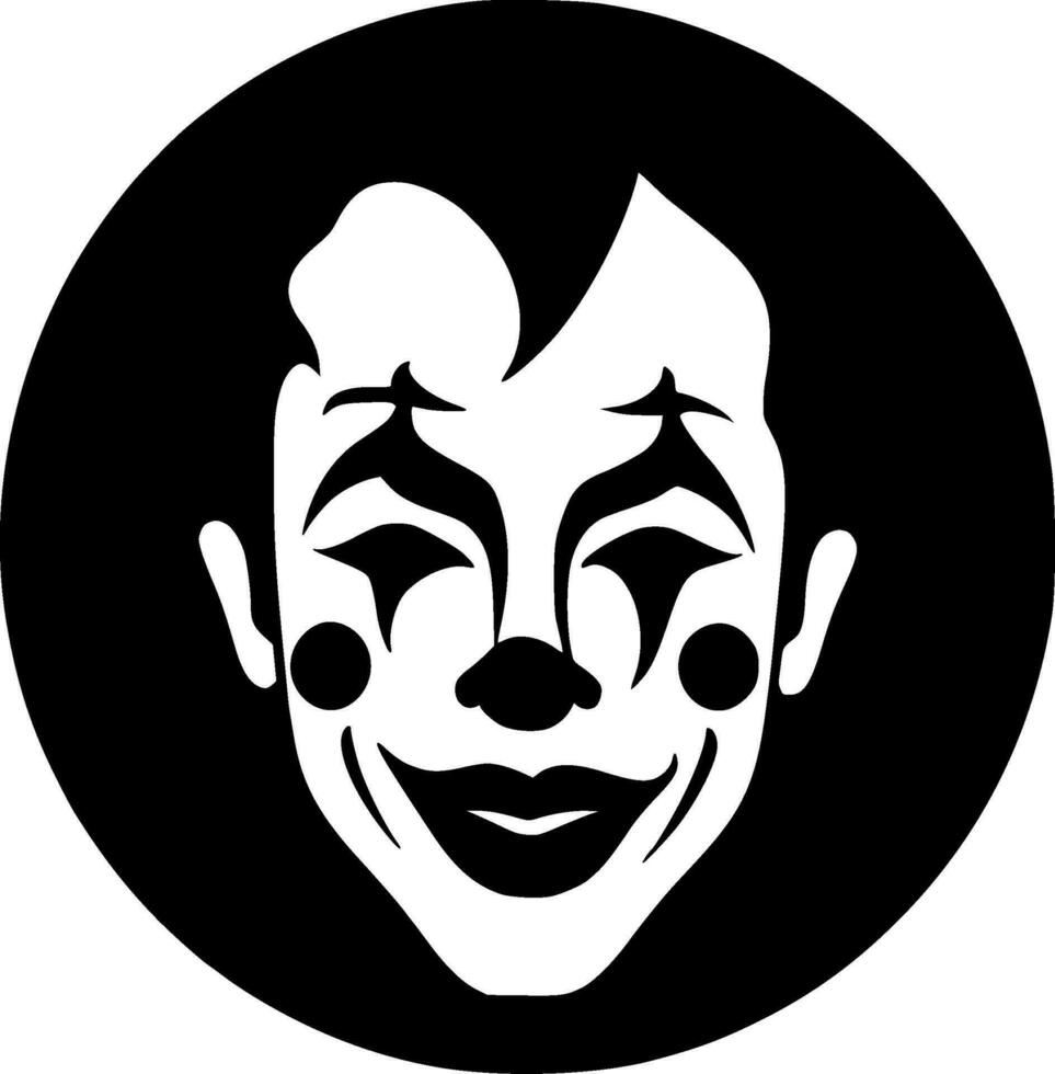 Clown, Minimalist and Simple Silhouette - Vector illustration