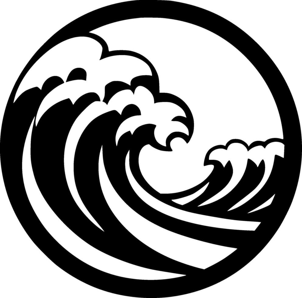 Waves - High Quality Vector Logo - Vector illustration ideal for T-shirt graphic