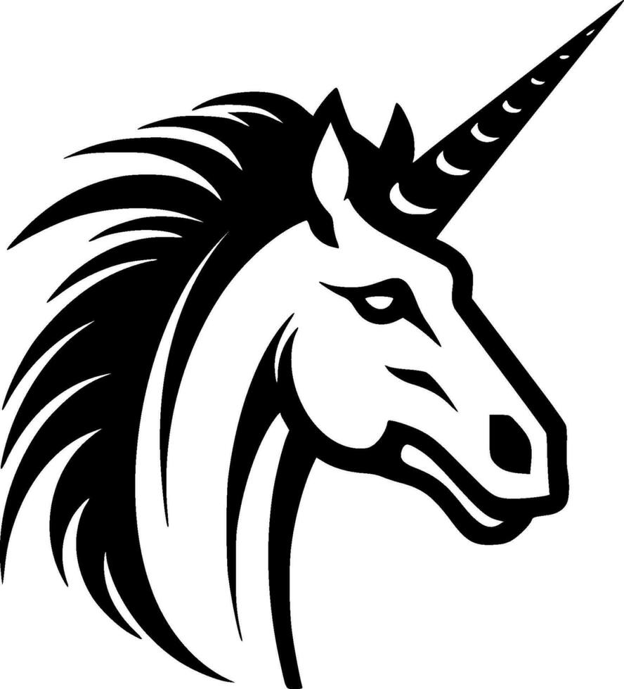 Unicorn - Minimalist and Flat Logo - Vector illustration