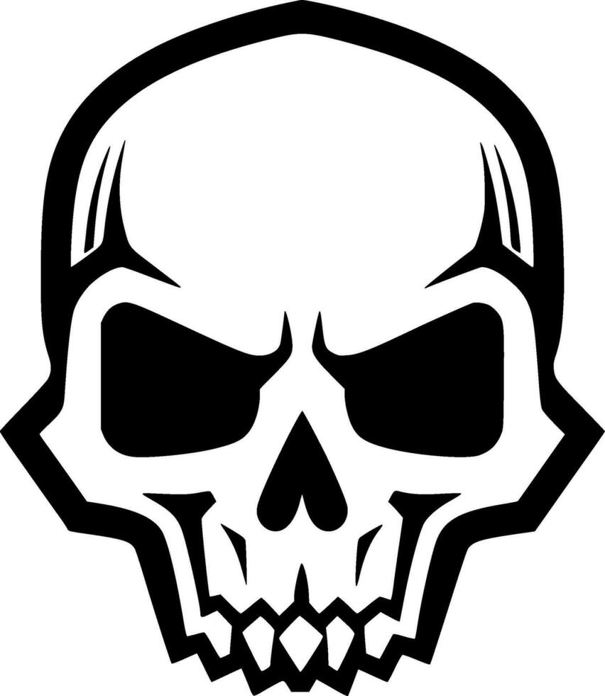 Skull, Minimalist and Simple Silhouette - Vector illustration