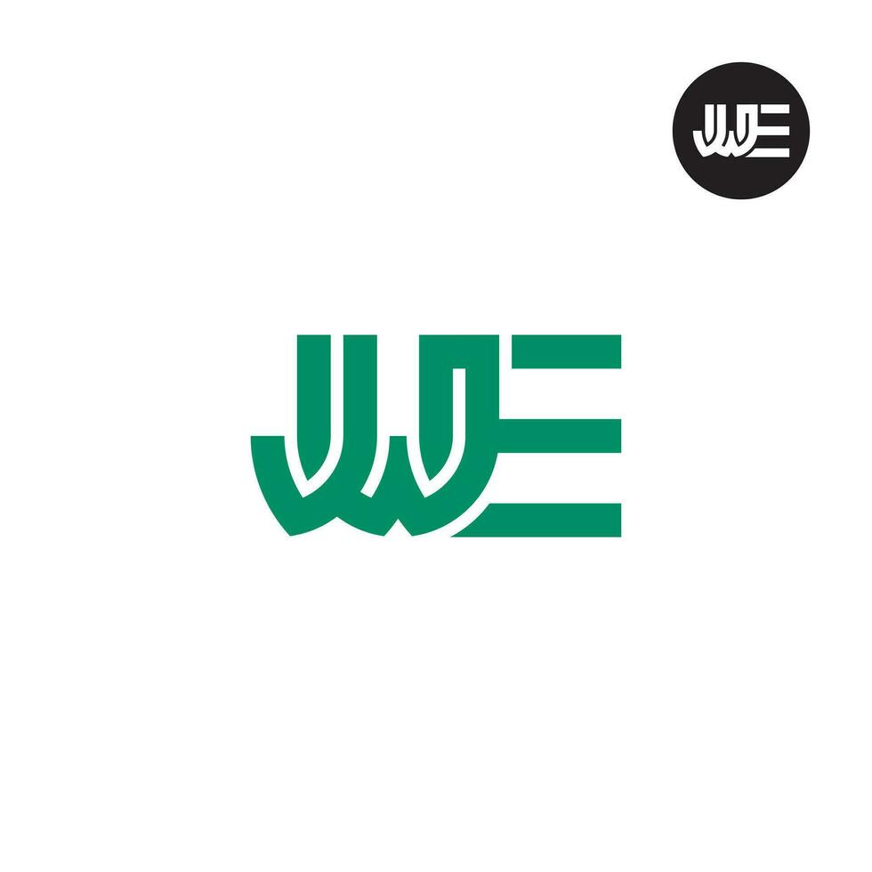 Letter JWE Monogram Logo Design vector