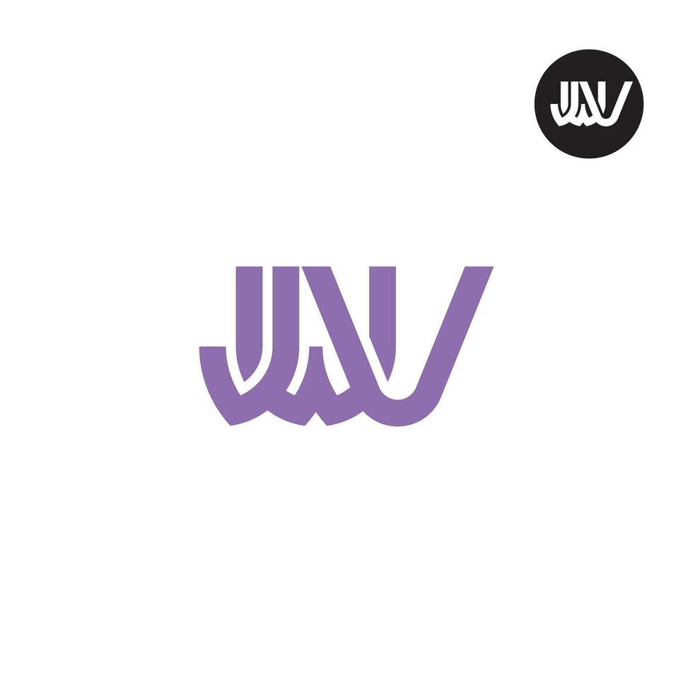 letra jwv monograma logo diseño vector