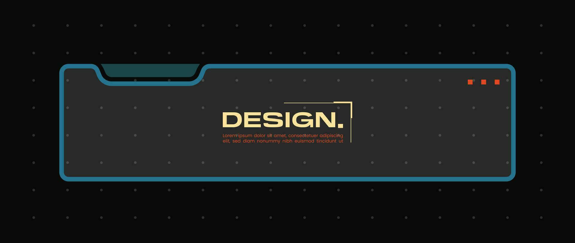 Futuristic element with retro color vector illustration. Vintage lower third video overlay.