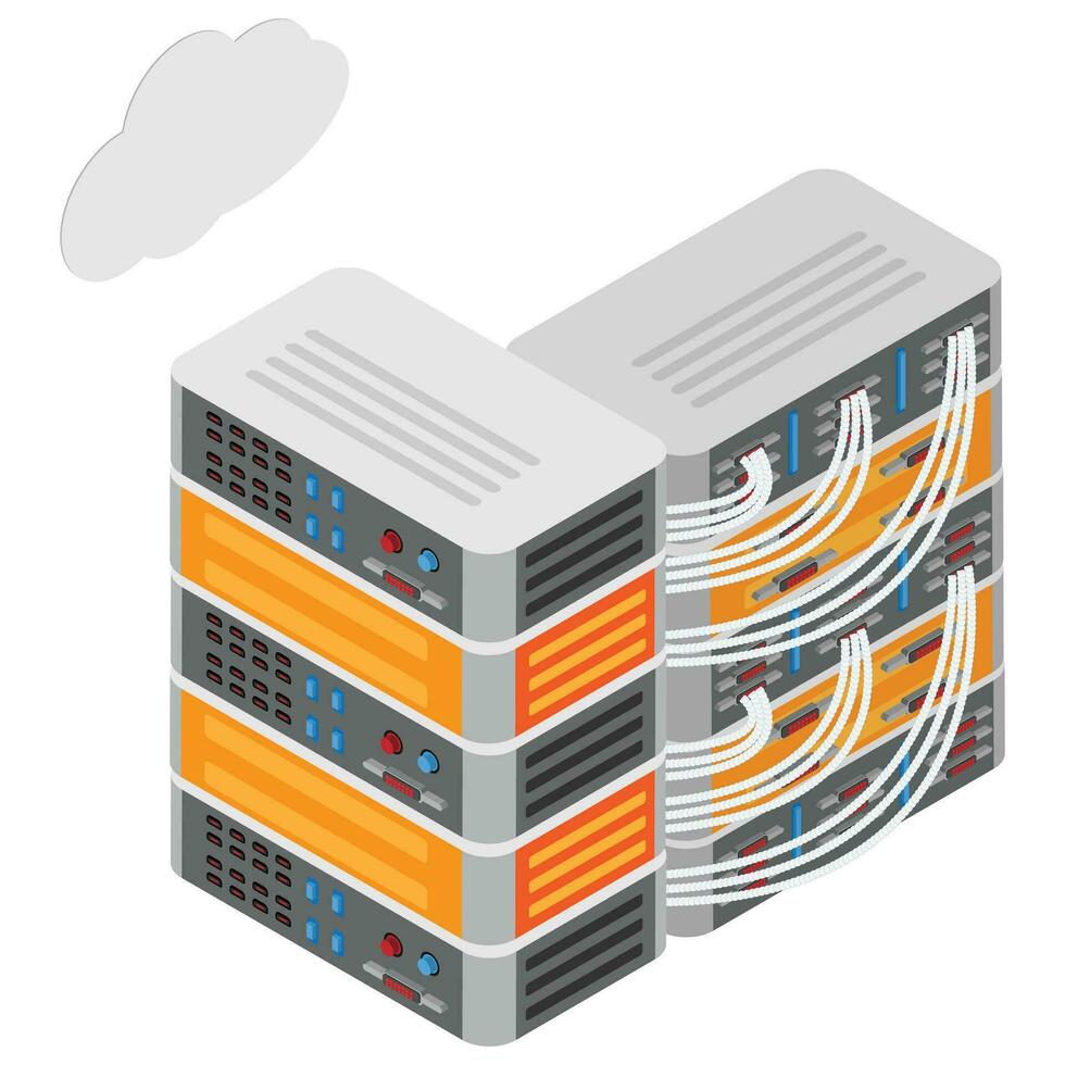 base de datos nube informática servidor vector