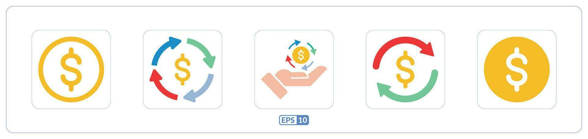 Money, funding color flat icon vector