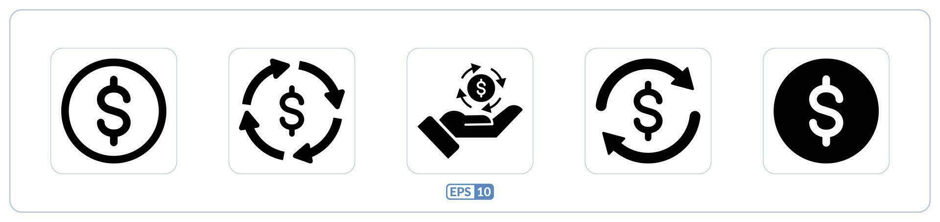 Money, refund flat icon vector