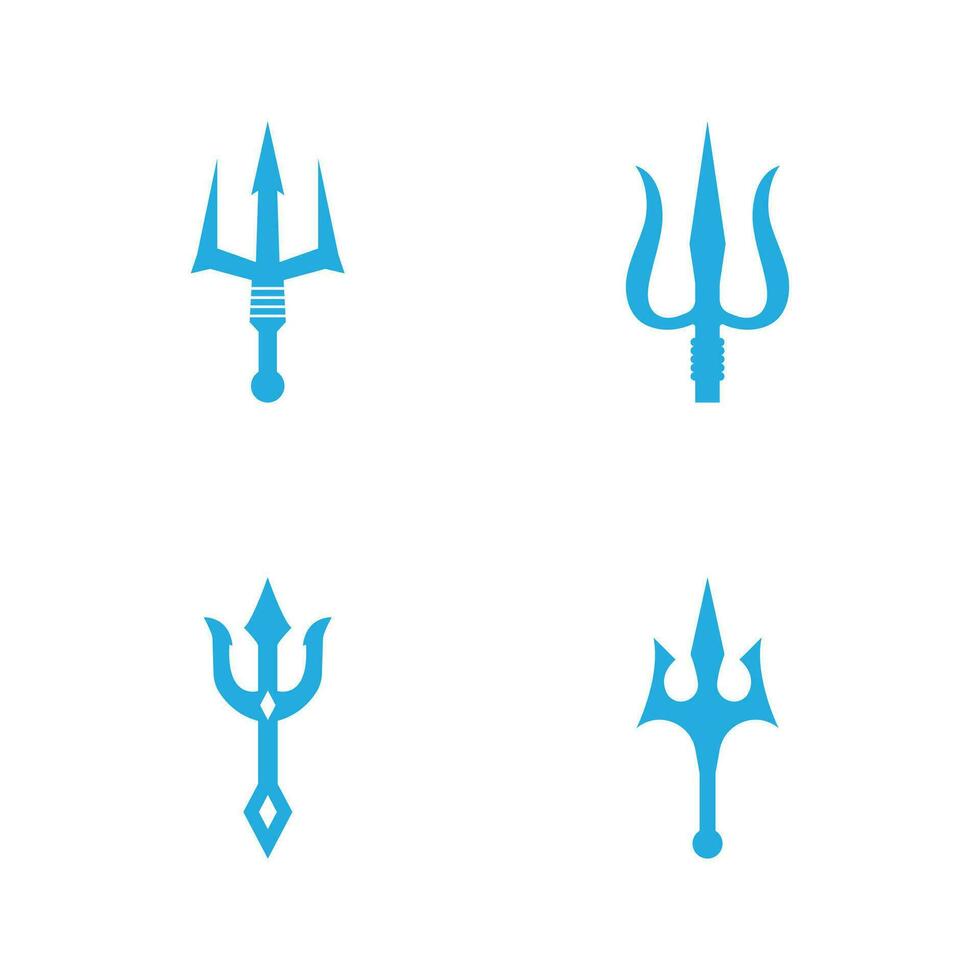 Trident logo vector template symbol element design