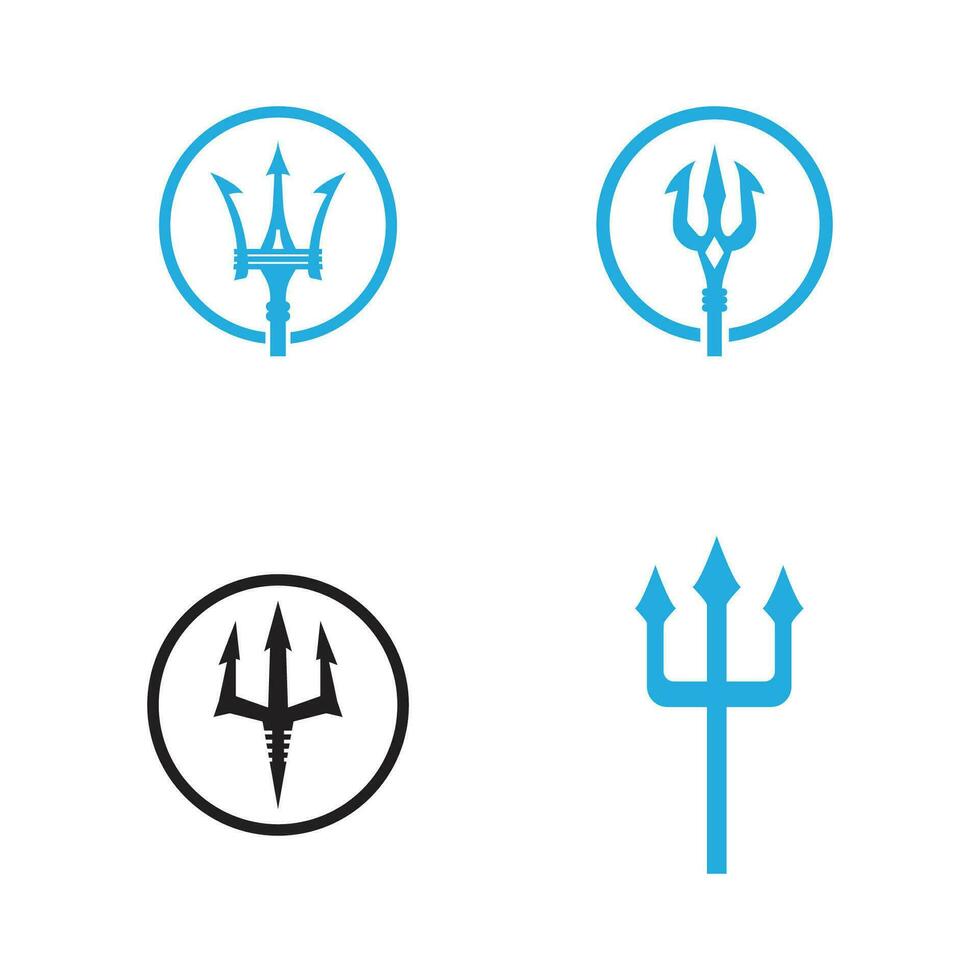 Trident logo vector template symbol element design