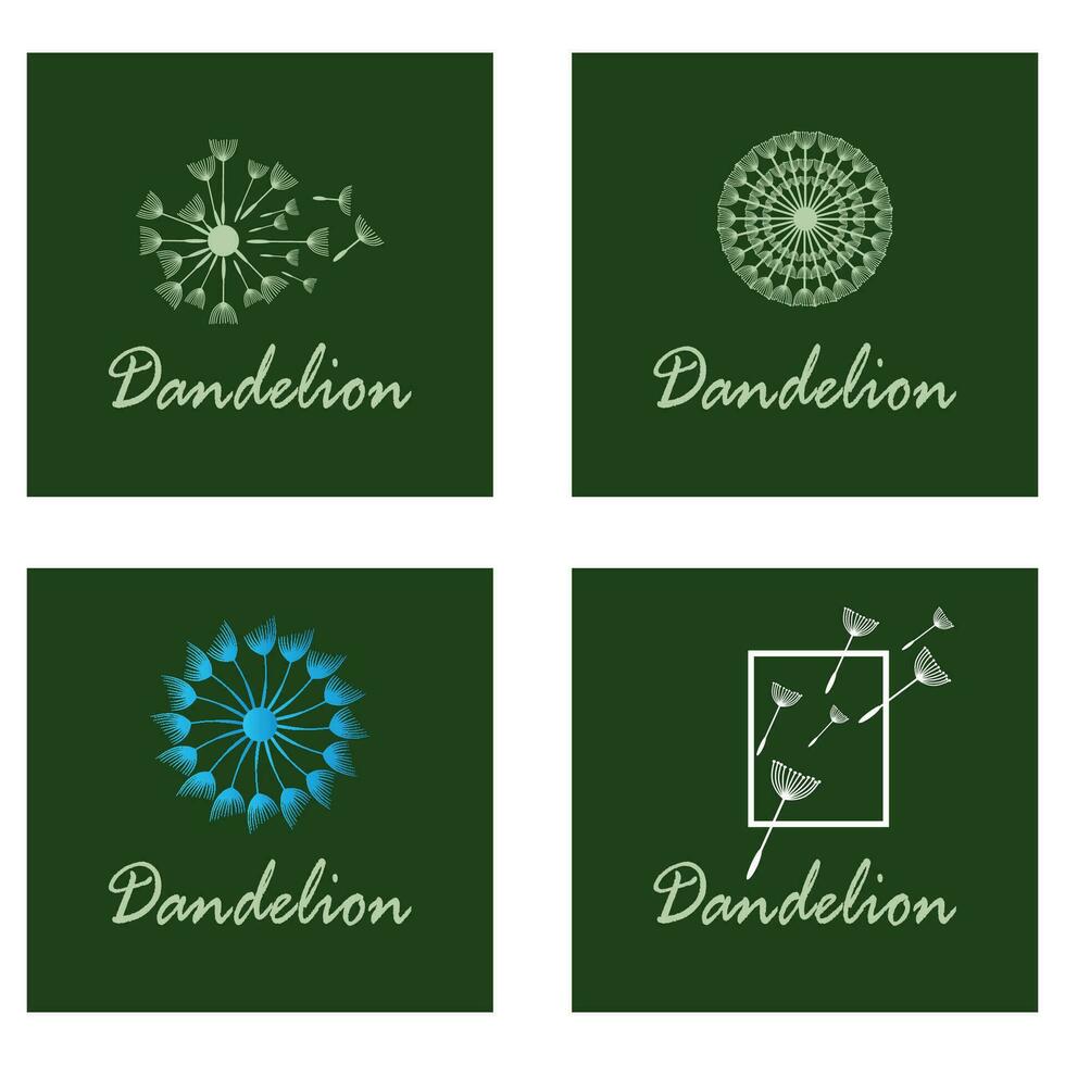 dandelion logo vector symbol design