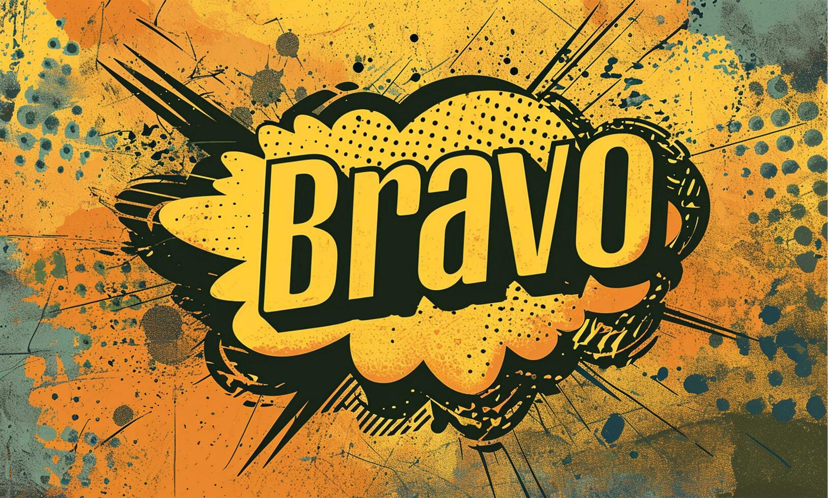 AI generated Urban Ovation Bravo Graffiti Illustration Stands Out for Visual Statements photo