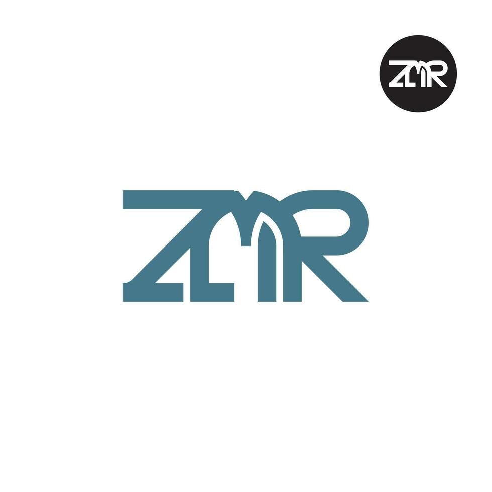 Letter ZMR Monogram Logo Design vector