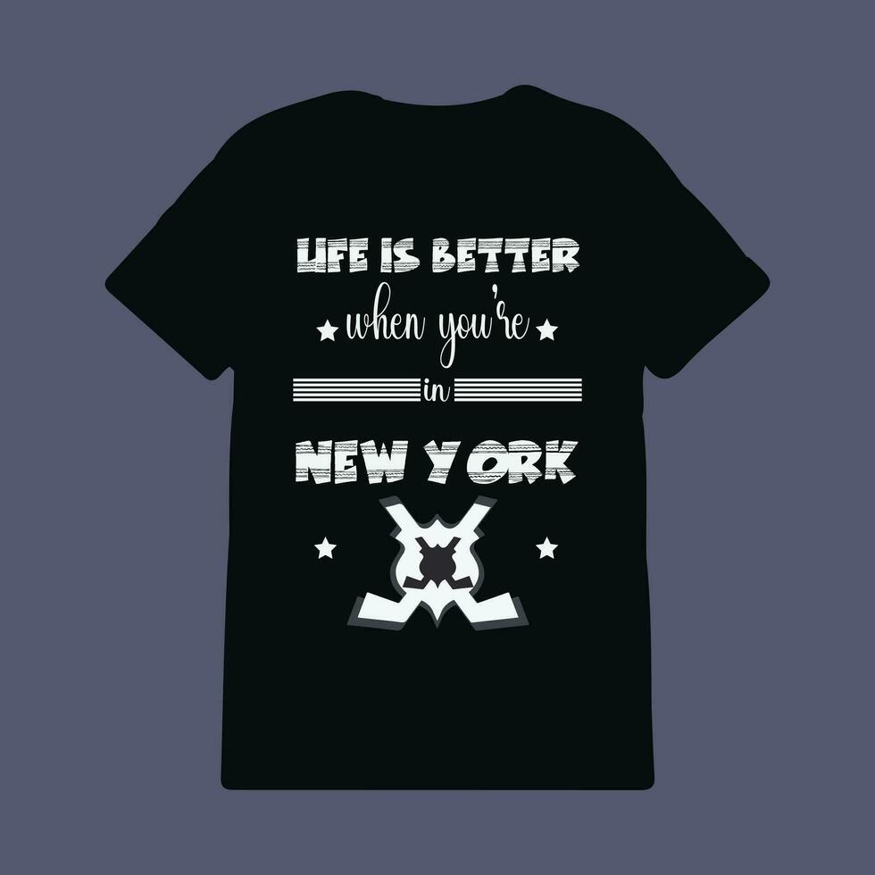 vida es mejor cuando estás en nuevo york, nuevo York camiseta diseño, eslogan camiseta impresión diseño vector