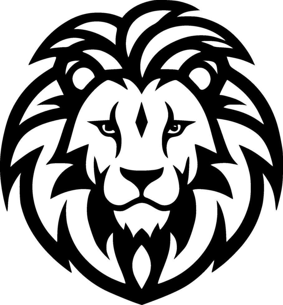 Lion, Minimalist and Simple Silhouette - Vector illustration