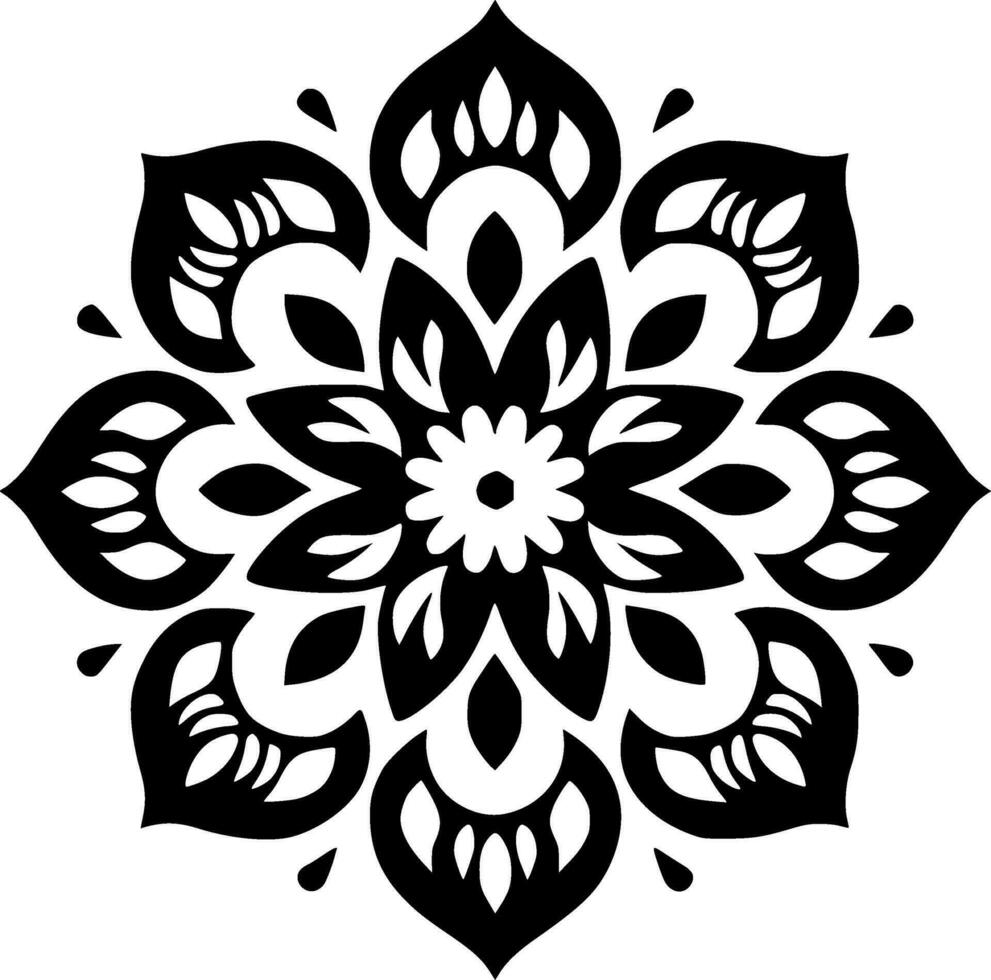 Mandala - Minimalist and Flat Logo - Vector illustration