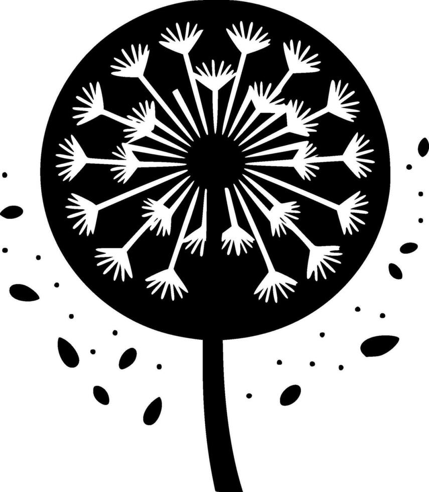 Dandelion - Minimalist and Flat Logo - Vector illustration