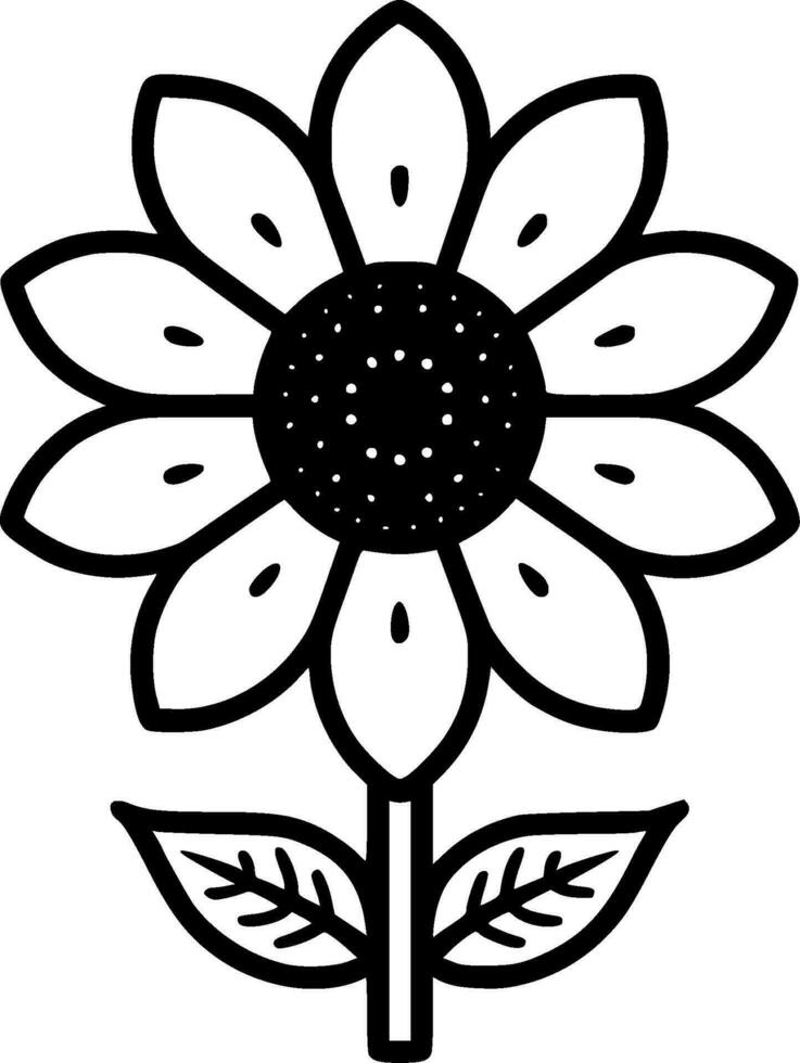 Flower, Minimalist and Simple Silhouette - Vector illustration