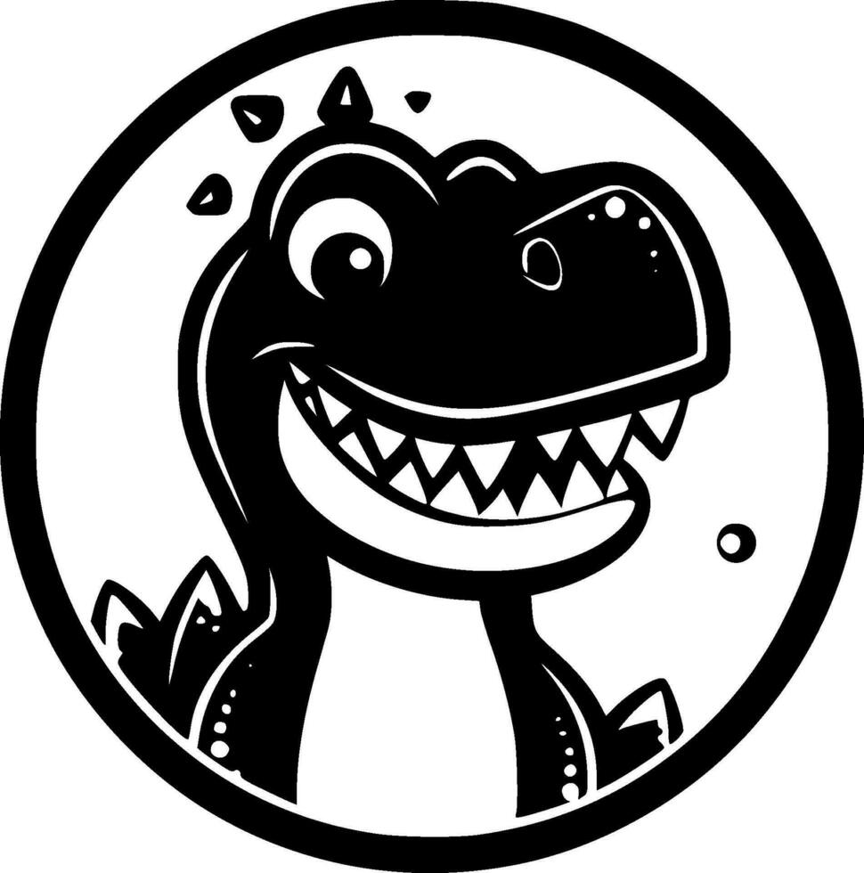Dino, Minimalist and Simple Silhouette - Vector illustration
