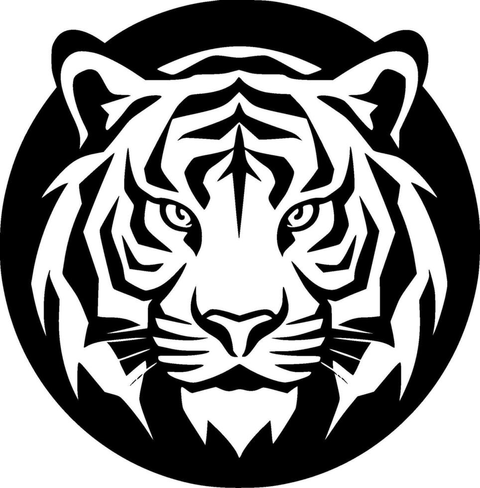 tigre, minimalista y sencillo silueta - vector ilustración