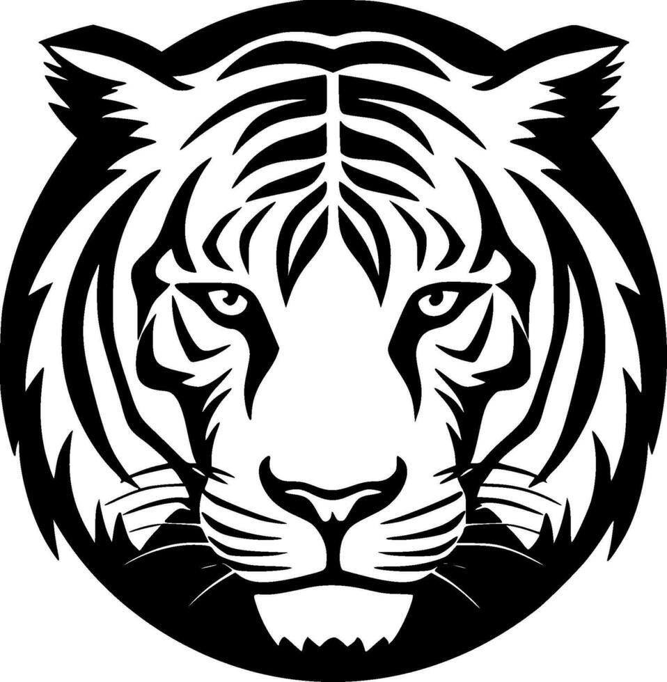 Tiger, Minimalist and Simple Silhouette - Vector illustration